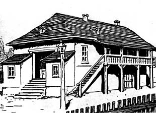 Miskolc — a régi miskolci színház (19. századi ábrázolás)